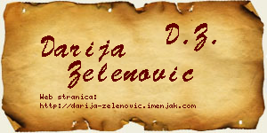 Darija Zelenović vizit kartica